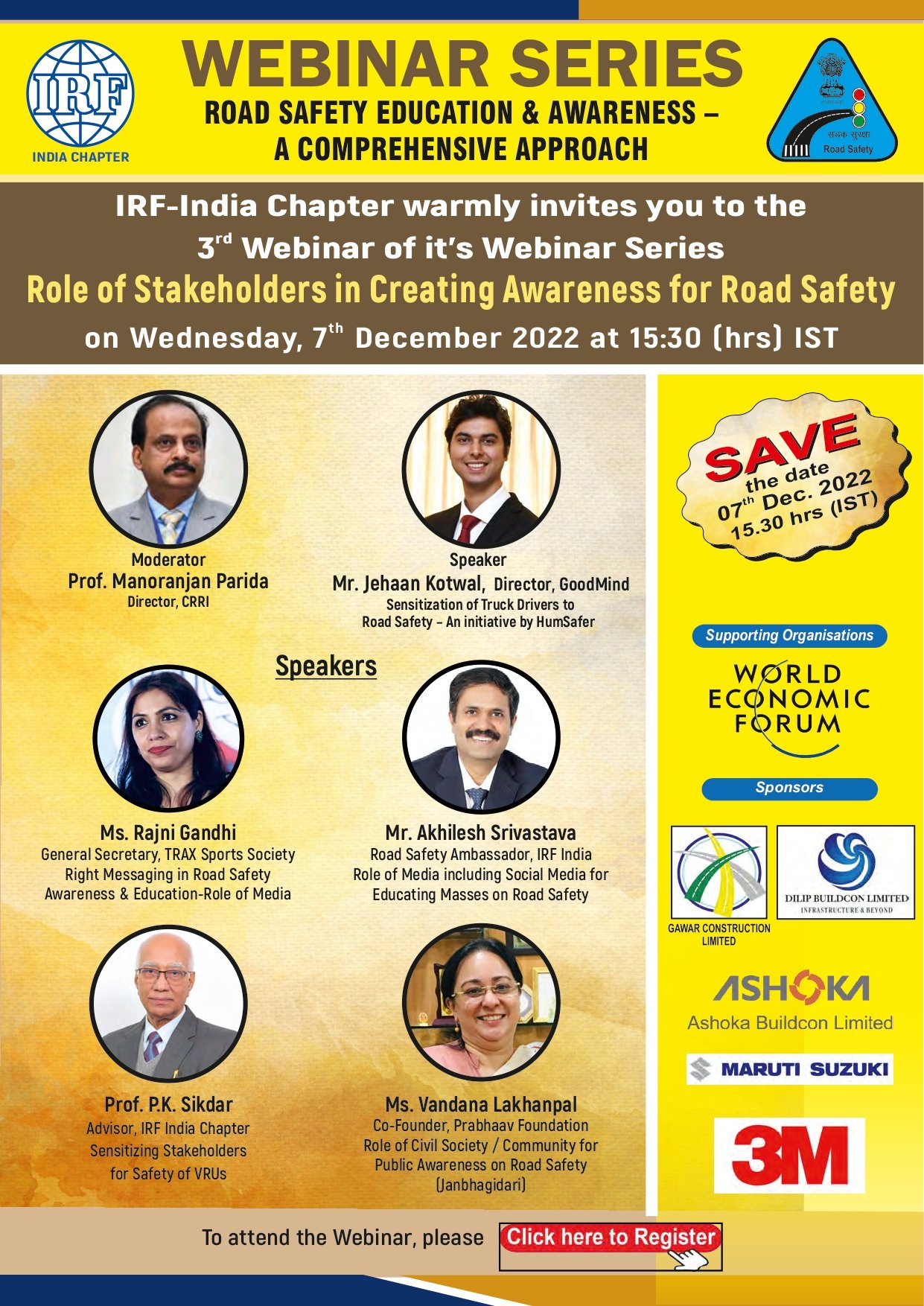 Role of Stakeholders in Creating Awareness for Road Safety